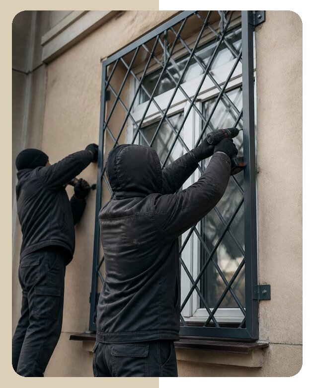 Установка антивандальных решеток на окна в Кольчугино